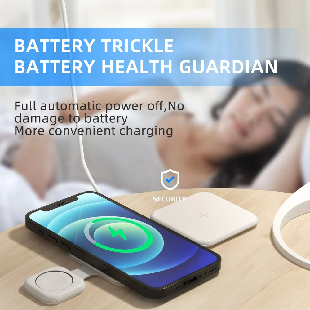 3 In 1 Magnetic Foldable Wireless Charger Charging Station Multi-device Folding Cell Phone Wireless Charger Gadgets - Image 5